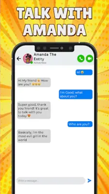 Amanda Prank Video Call & Chat android App screenshot 2